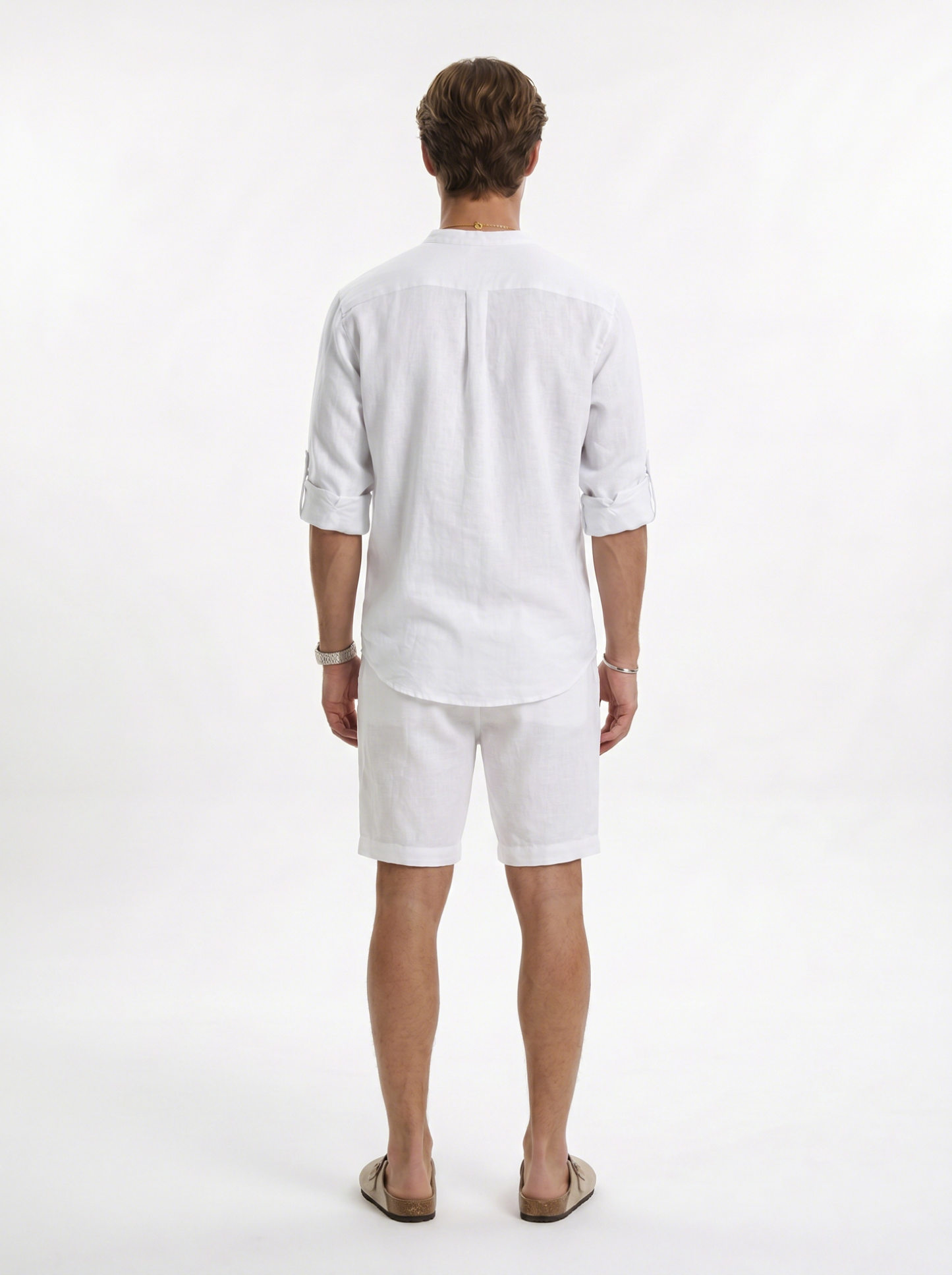 CAMISA DE LINO POLERA BLANCA
