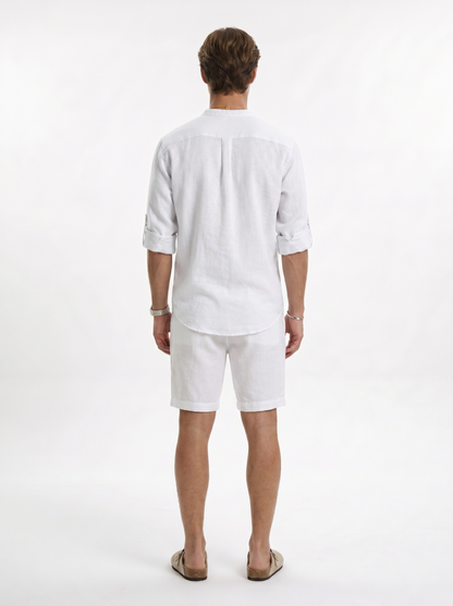 CAMISA DE LINO POLERA BLANCA