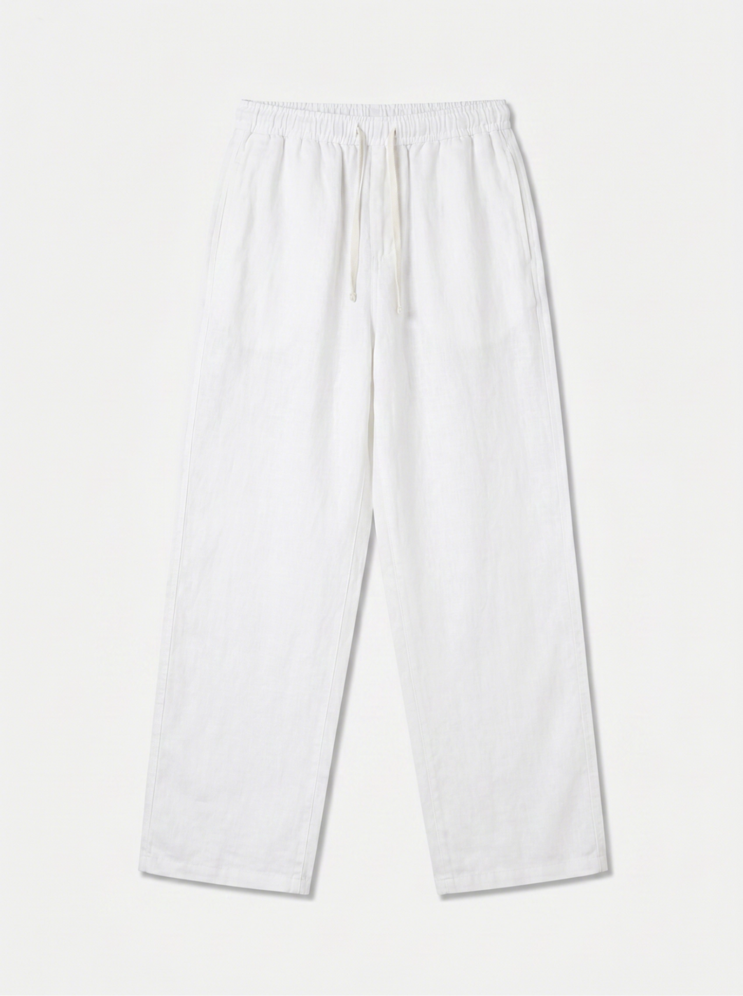 PANTALÓN DE LINO LARGO BLANCO