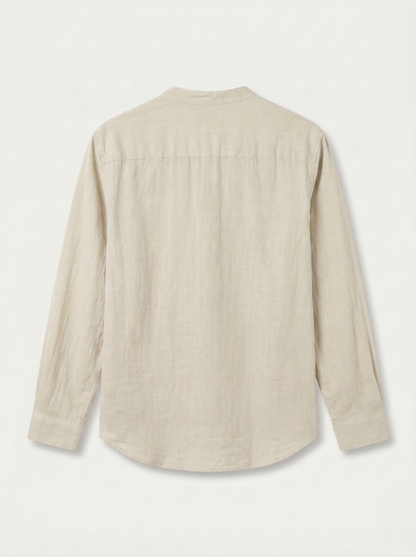 CAMISA DE LINO POLERA BEIGE