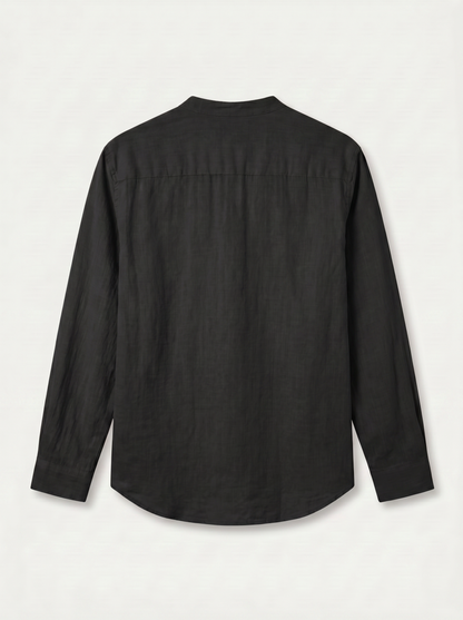 CAMISA DE LINO POLERA NEGRA