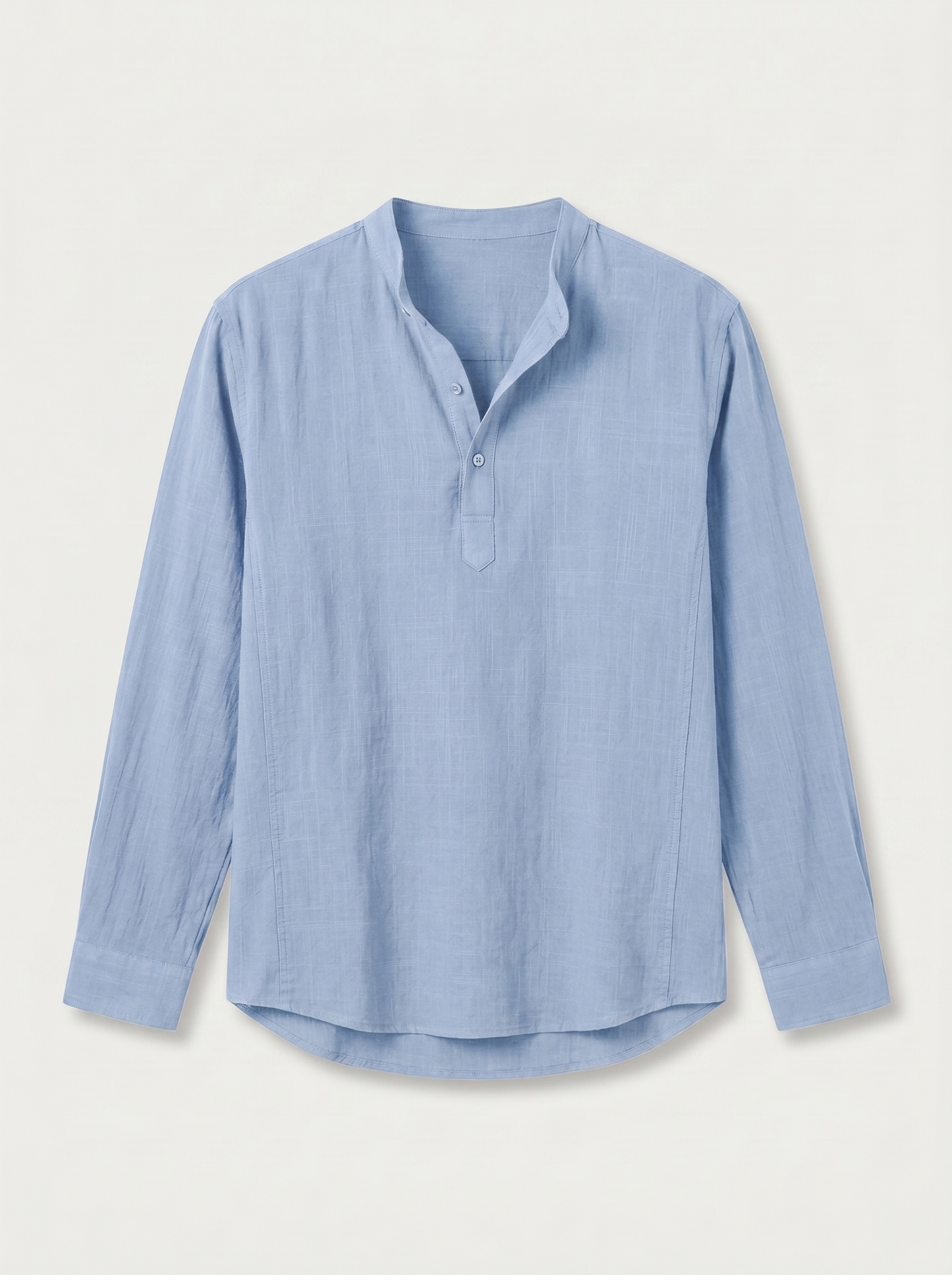 CAMISA DE LINO POLERA AZUL