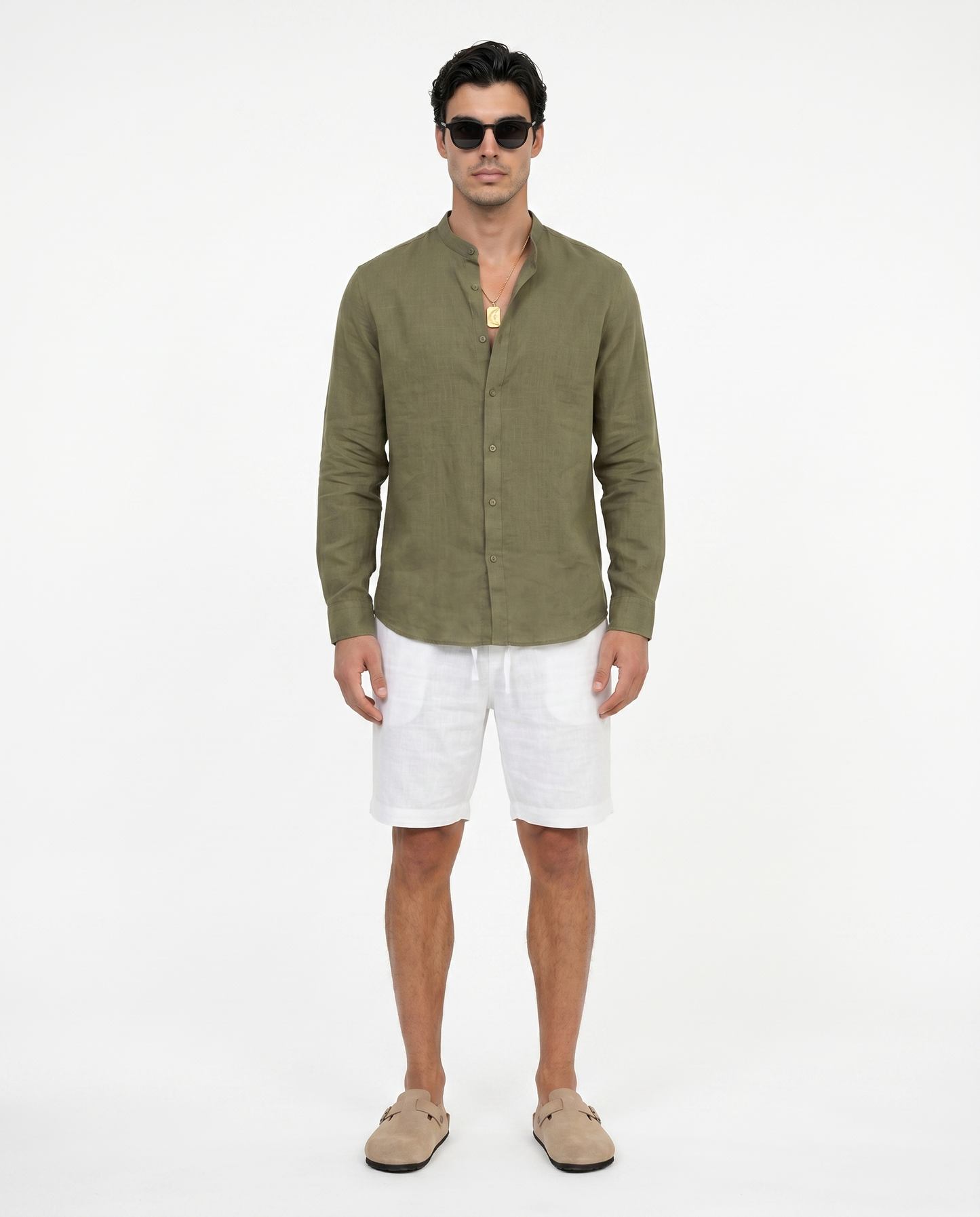 CAMISA DE LINO VERDE