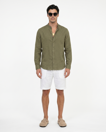 CAMISA DE LINO VERDE