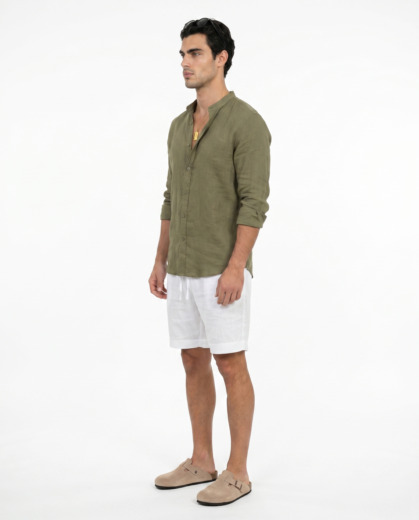 CAMISA DE LINO VERDE