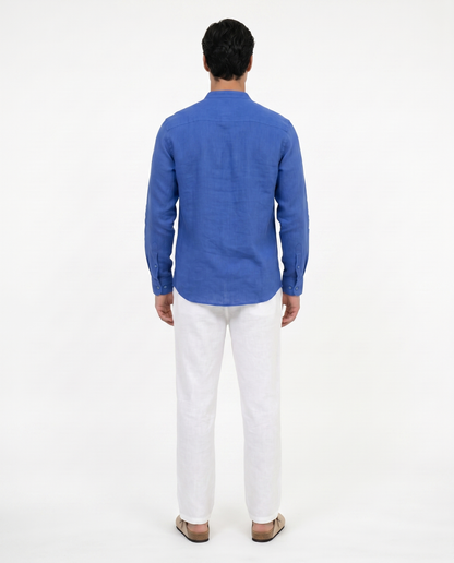 CAMISA DE LINO AZUL