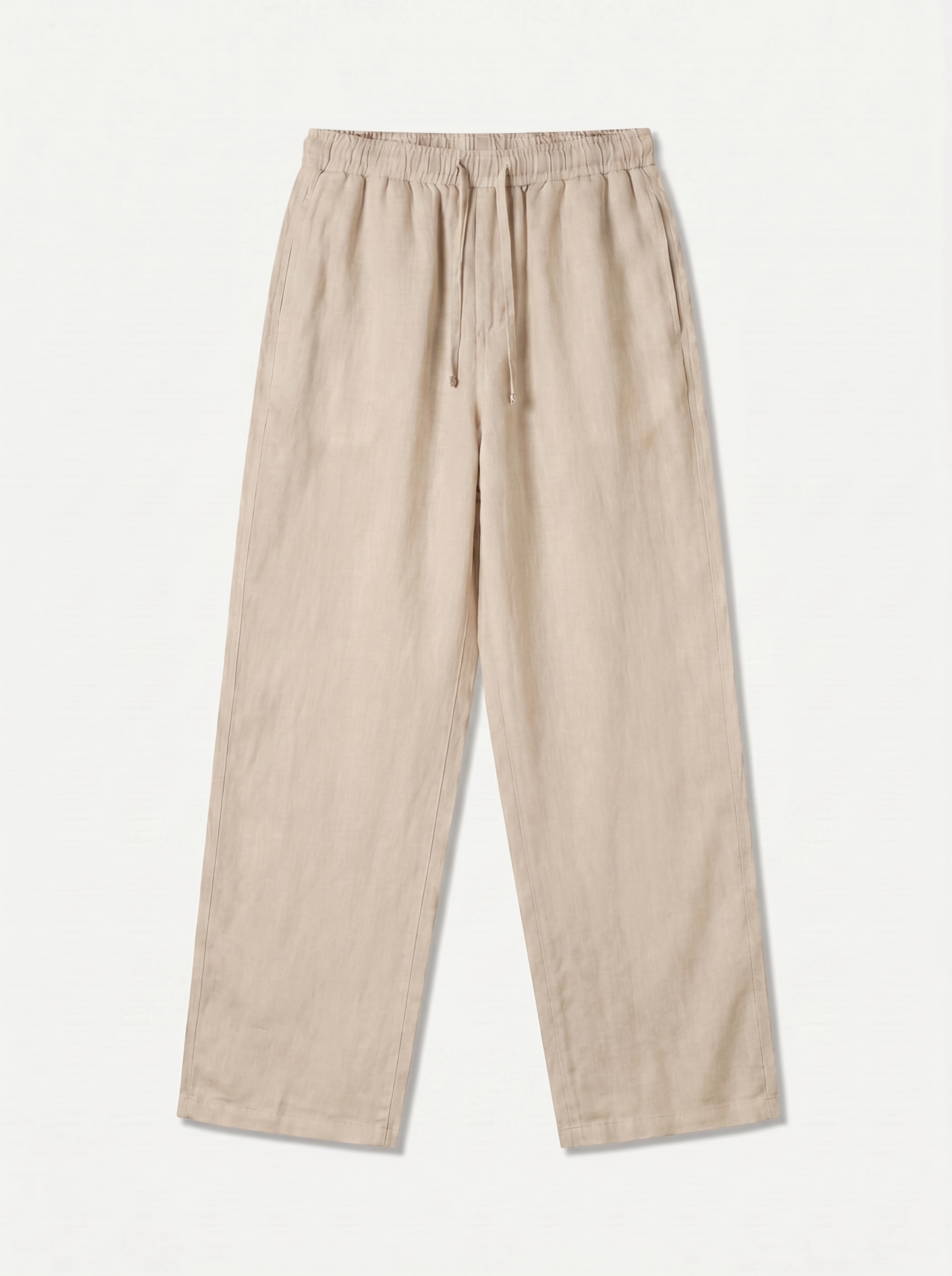 PANTALÓN DE LINO LARGO BEIGE