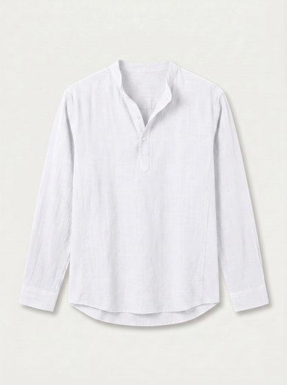CAMISA DE LINO POLERA BLANCA