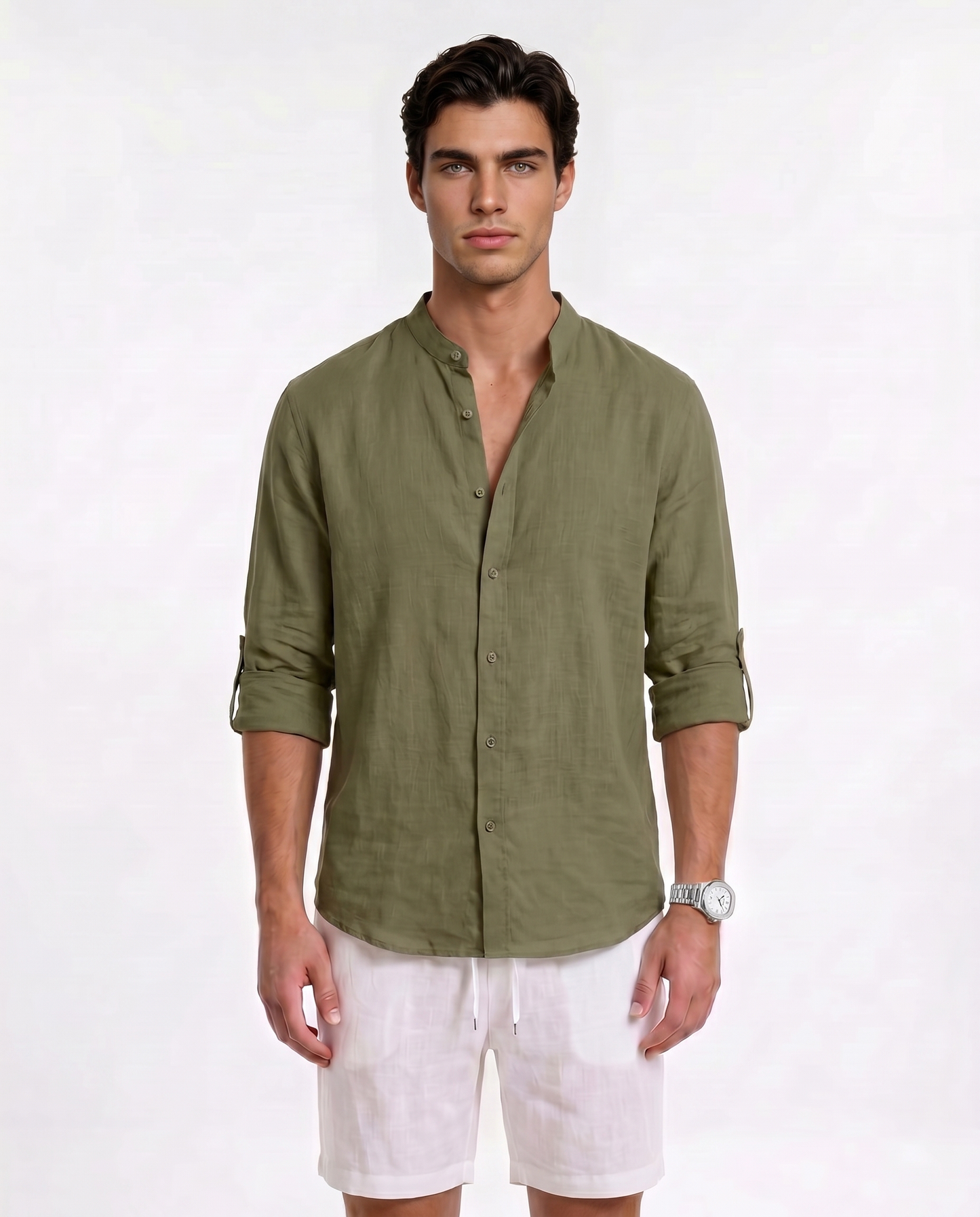 CAMISA DE LINO VERDE