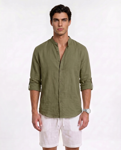 CAMISA DE LINO VERDE
