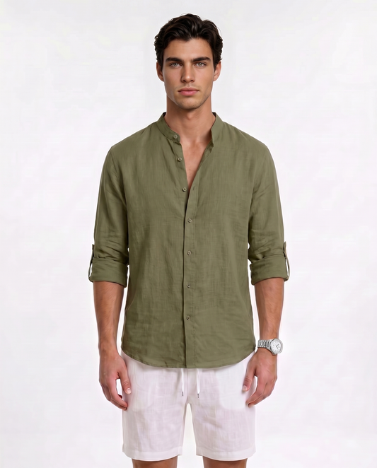 CAMISA DE LINO VERDE