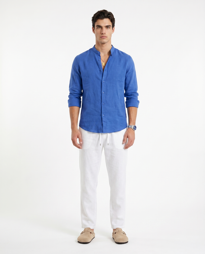 CAMISA DE LINO AZUL